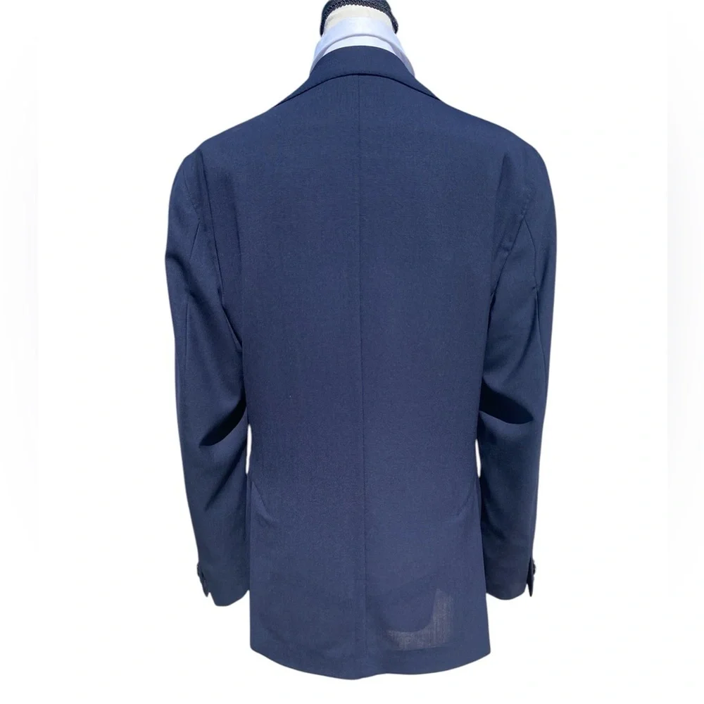 Boggi Milano Slim Fit Navy Blazer  Lanificio F.lli Cerruti Fabric Men’s Coat